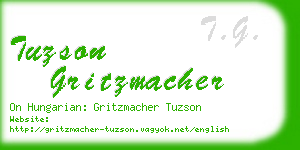 tuzson gritzmacher business card